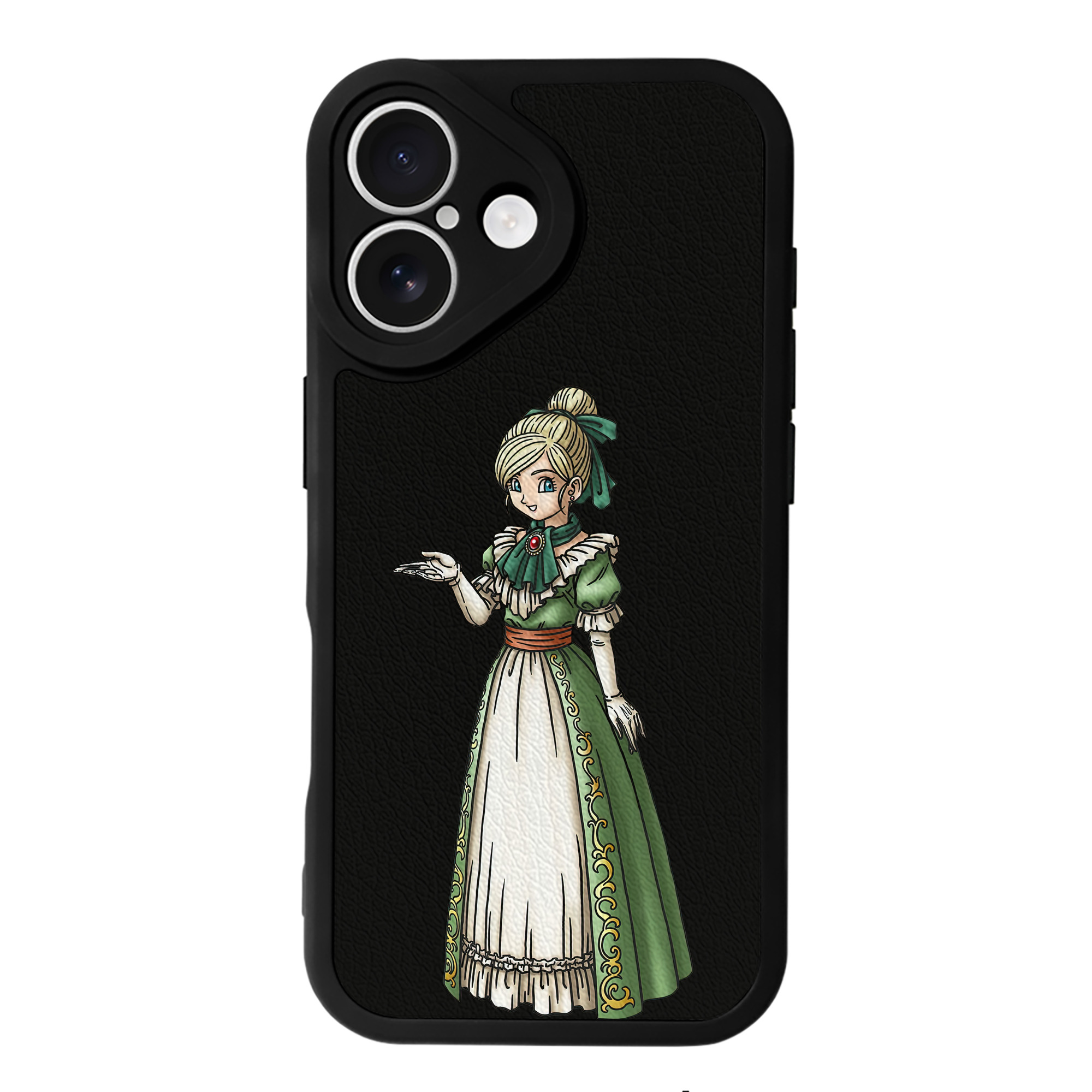 （画像用） ドラゴンクエスト Doragon Kuesuto Dragon Quest 【iPhone 16シリーズ対応】シリコンスマホケース（レザー調） 材質：シリコン